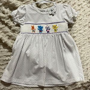 Awe Smocks Knit Smocked Word Party Dress size 18M